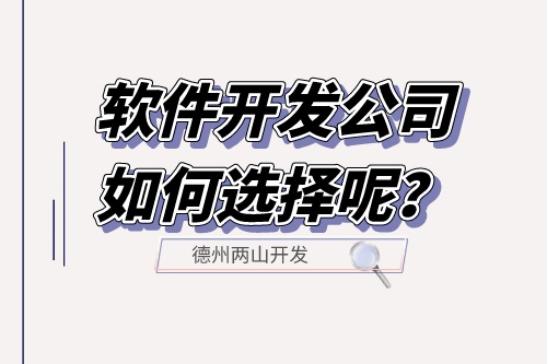 軟件開發公司如何選擇呢?