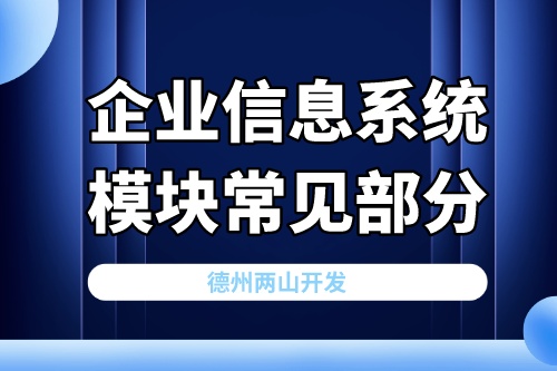 企業信息系統模塊常見部分的概括介紹